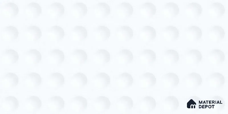 Pebbles Wall Tile TL 06723 Lustra Celestial White 2 ft x 1 ft Ceramic Glossy Finish - 9 mm | Suitable For Kitchen Backsplash, Bathroom & Basin Accent