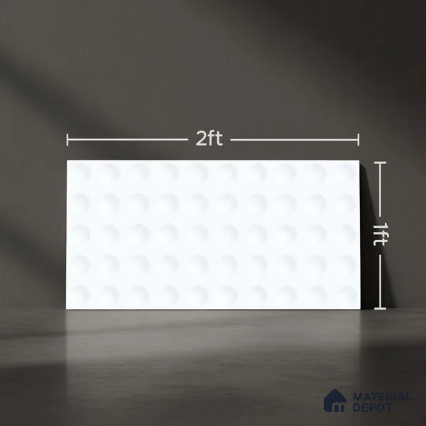 Pebbles Wall Tile TL 06723 Lustra Celestial White 2 ft x 1 ft Ceramic Glossy Finish - 9 mm | Suitable For Kitchen Backsplash, Bathroom & Basin Accent