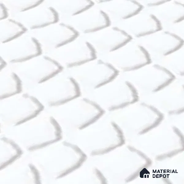 Punch Wall Tile TL 06724 Lustra Prismatic White 2 ft x 1 ft Ceramic Glossy Finish - 9 mm | Suitable For Kitchen & Bathroom