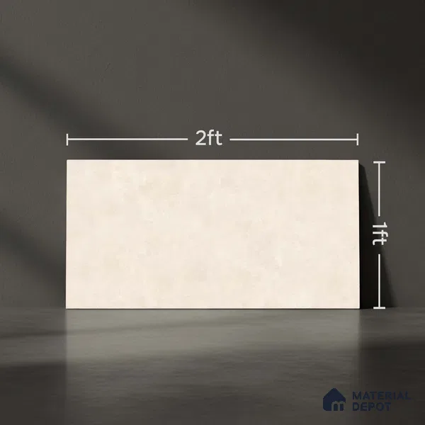 Cream Stone Wall Tile TL 06725 Lustra Golden Mirage 2 ft x 1 ft Ceramic Carving Satin Finish - 9 mm |  | Suitable for Living Room, Bedroom, Bathroom