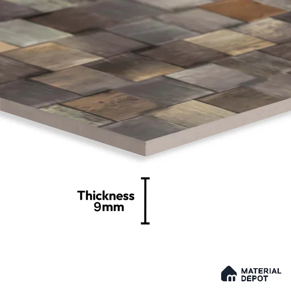 Brown Stacked Stone Wall Tile TL 06726 Lustra Luminous Nectar 2 ft x 1 ft Ceramic Carving Matte Finish - 9 mm | | Suitable for Living Room, Bedroom, Bathroom