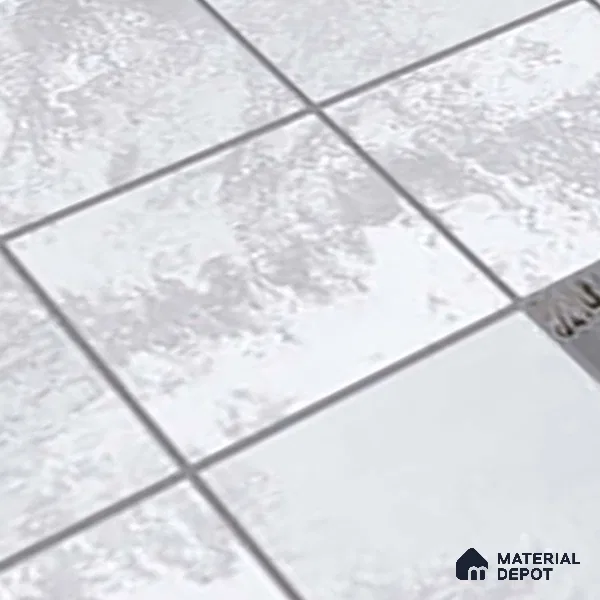 Grey Highlighter Wall Tile TL 06727 Lustra Floral Nimbus 2 ft x 1 ft Ceramic Carving Satin Finish - 9 mm | Suitable For Kitchen, Bathroom, Balcony & Accent/Feature Wall