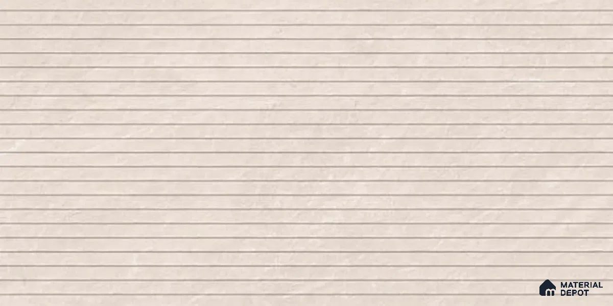 Cream Stone Wall Tile TL 06728 B Lustra Verona Embellish 2 ft x 1 ft Ceramic Carving Satin Finish - 9 mm | | Suitable for Living Room, Bedroom, Bathroom