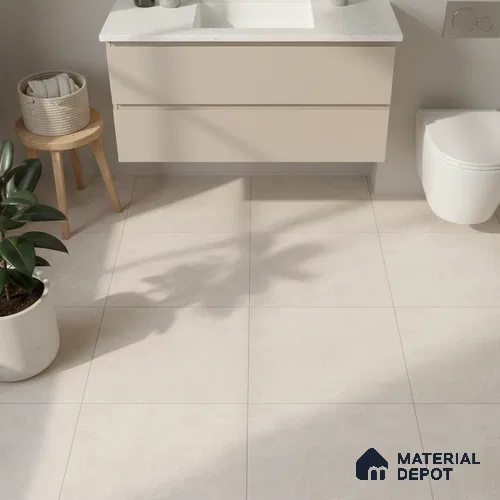 Brown Marble Floor Tile TL 06728 C Lustra Verona Creamstone 12 Inch x 12 Inch Ceramic Carving Matte Finish - 9 mm |  | Suitable for Living Room, Bedroom, Bathroom