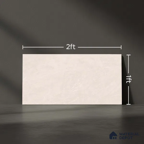 Cream Marble Wall Tile TL 06728 Lustra Verona Cream 2 ft x 1 ft Ceramic Carving Satin Finish - 9 mm |  | Suitable for Living Room, Bedroom, Bathroom