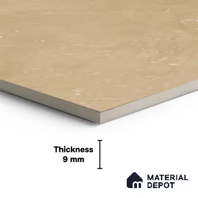 Brown Marble Floor Tile TL 06730 Lustra Nomad Sandstone 12 Inch x 12 Inch Ceramic Carving Matte Finish - 9 mm |  | Suitable for Living Room, Bedroom, Bathroom