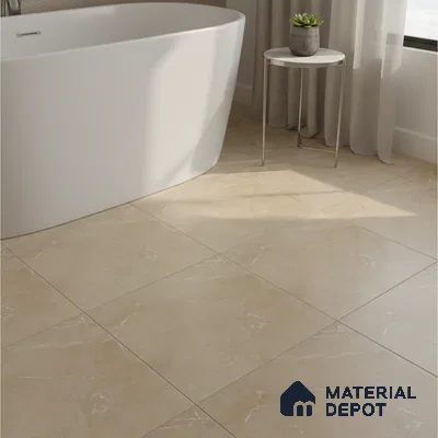 Brown Marble Floor Tile TL 06730 Lustra Nomad Sandstone 12 Inch x 12 Inch Ceramic Carving Matte Finish - 9 mm |  | Suitable for Living Room, Bedroom, Bathroom