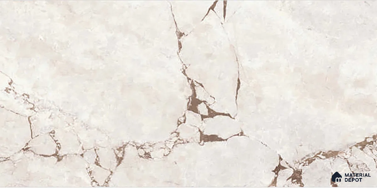 Cream Marble Wall Tile TL 06733 Lustra Amalfi Cream 2 ft x 1 ft Ceramic Carving Satin Finish - 9 mm |  | Suitable for Living Room, Bedroom, Bathroom