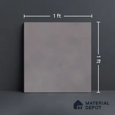 Cement Matching Floor Tile TL 06736 C 1 ft x 1 ft Carving Anti Skid Matte Finish Ceramic Tile - 9 mm | Suitable for Bathroom, Kitchen, Balcony