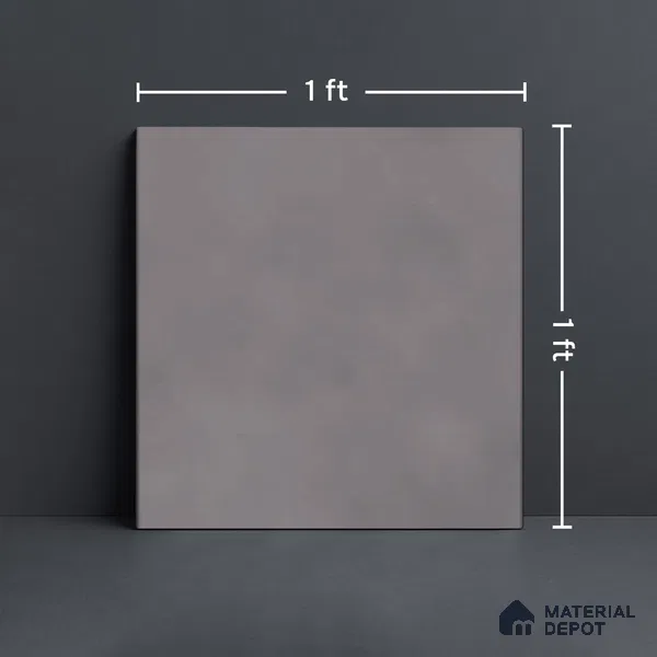 Cement Matching Floor Tile TL 06736 C 1 ft x 1 ft Carving Anti Skid Matte Finish Ceramic Tile - 9 mm | Suitable for Bathroom, Kitchen, Balcony