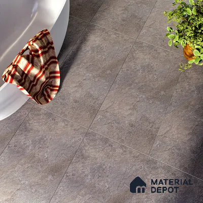 Grey Stone Floor & Wall Tile TL 06737 Gravier Phantom Mist 4 ft x 2 ft Vitrified Carving Matte Finish - 9 mm | 8 Random Design | Suitable for Living Room, Bedroom, Bathroom