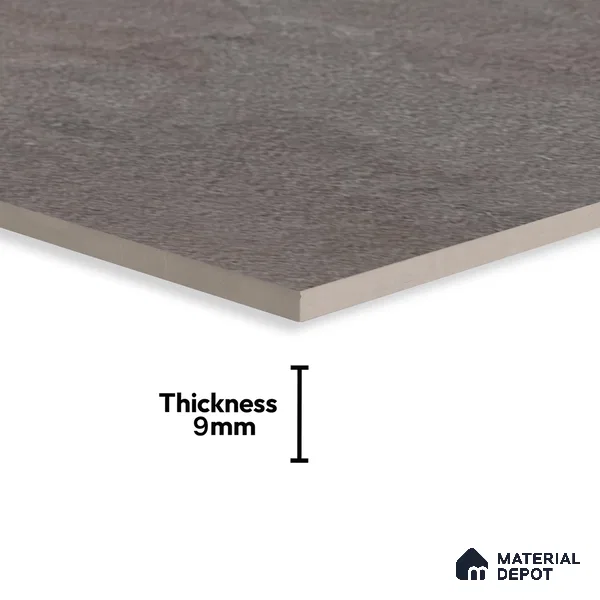 Grey Stone Floor & Wall Tile TL 06737 Gravier Phantom Mist 4 ft x 2 ft Vitrified Carving Matte Finish - 9 mm | 8 Random Design | Suitable for Living Room, Bedroom, Bathroom