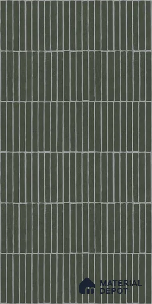 Green Highlighter Wall Tile TL 06738 H Gravier Verdant Haze Etch 4 ft x 2 ft Vitrified Carving Matte Finish - 9 mm | Suitable For Bathroom, Accent/Feature Wall, Balcony