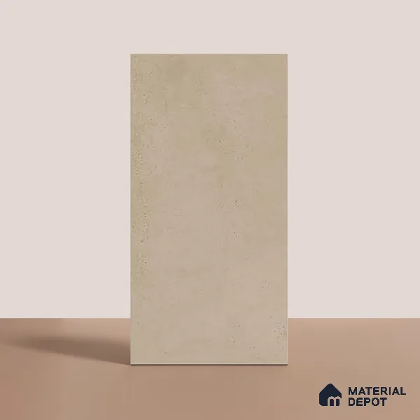 Beige Stone Floor & Wall Tile TL 06738 K Gravier Solarstone Concrete 4 ft x 2 ft Vitrified Carving Matte Finish - 9 mm | 8 Random Design | Suitable for Living Room, Bedroom, Bathroom