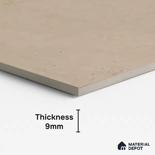Beige Stone Floor & Wall Tile TL 06738 K Gravier Solarstone Concrete 4 ft x 2 ft Vitrified Carving Matte Finish - 9 mm | 8 Random Design | Suitable for Living Room, Bedroom, Bathroom