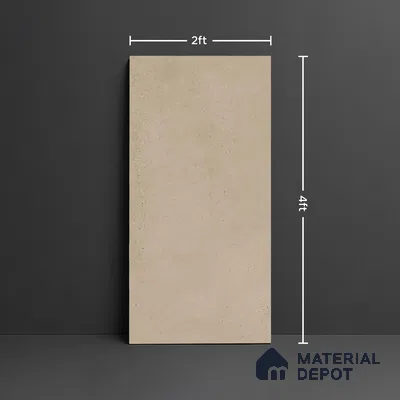 Beige Stone Floor & Wall Tile TL 06738 K Gravier Solarstone Concrete 4 ft x 2 ft Vitrified Carving Matte Finish - 9 mm | 8 Random Design | Suitable for Living Room, Bedroom, Bathroom