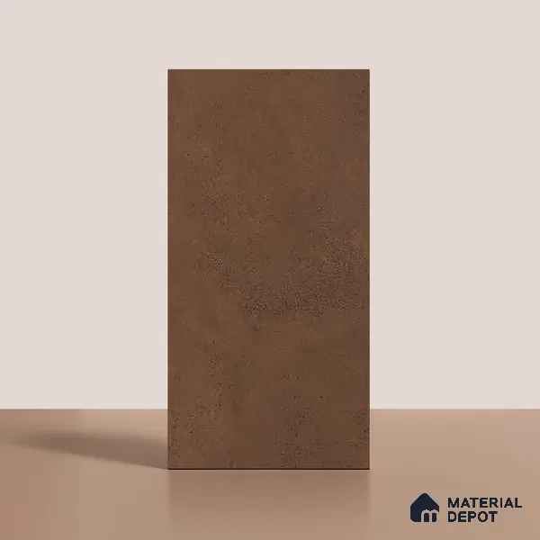 Brown Stone Floor & Wall Tile TL 06738 M Gravier Emberstone Concrete 4 ft x 2 ft Vitrified Carving Matte Finish - 9 mm | 8 Random Design | Suitable for Living Room, Bedroom, Bathroom