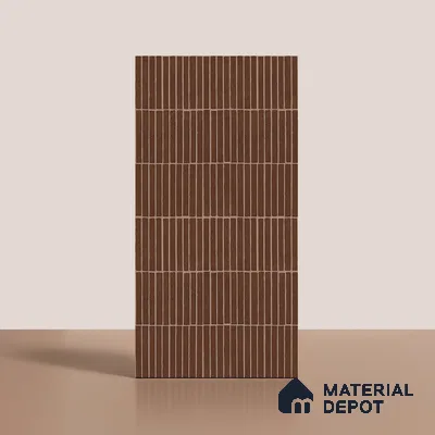 Brown Highlighter Wall Tile TL 06738 N Gravier Emberstone Concrete Etch 4 ft x 2 ft Vitrified Carving Matte Finish - 9 mm | Suitable For Bathroom, Accent/Feature Wall, Balcony
