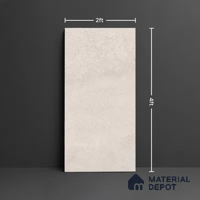 Grey Stone Floor & Wall Tile TL 06738 O Gravier Riverstone Concrete 4 ft x 2 ft Vitrified Carving Matte Finish - 9 mm | 8 Random Design | Suitable for Living Room, Bedroom, Bathroom