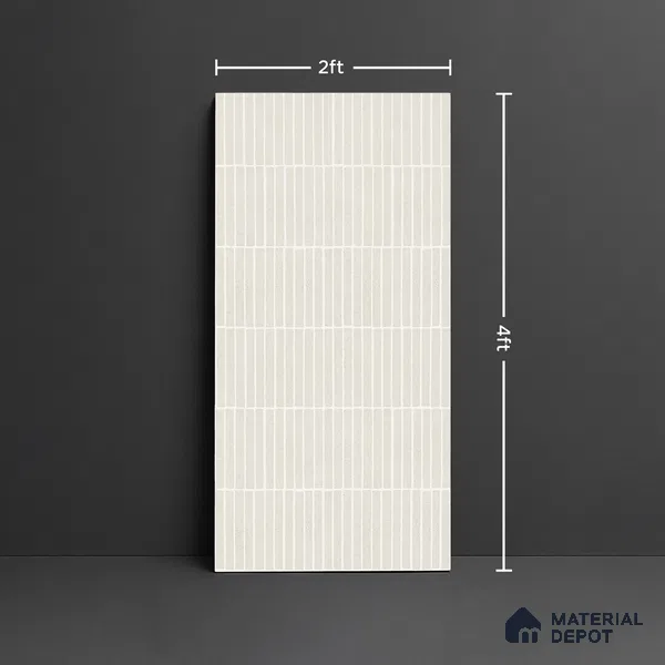 Grey Highlighter Wall Tile TL 06738 P Gravier Riverstone Concrete Etch 4 ft x 2 ft Vitrified Carving Matte Finish - 9 mm | Suitable For Bathroom, Accent/Feature Wall, Balcony