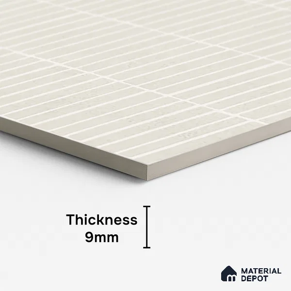Grey Highlighter Wall Tile TL 06738 P Gravier Riverstone Concrete Etch 4 ft x 2 ft Vitrified Carving Matte Finish - 9 mm | Suitable For Bathroom, Accent/Feature Wall, Balcony
