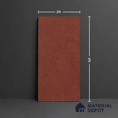 Brown Stone Floor & Wall Tile TL 06738 Q Gravier Terra Brickstone 4 ft x 2 ft Vitrified Carving Matte Finish - 9 mm | 8 Random Design | Suitable for Living Room, Bedroom, Bathroom