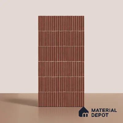 Brown Highlighter Wall Tile TL 06738 R Gravier Terra Brickstone Etch 4 ft x 2 ft Vitrified Carving Matte Finish - 9 mm | Suitable For Bathroom, Accent/Feature Wall, Balcony