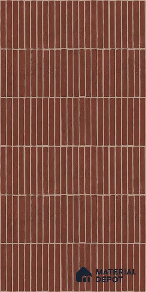 Brown Highlighter Wall Tile TL 06738 R Gravier Terra Brickstone Etch 4 ft x 2 ft Vitrified Carving Matte Finish - 9 mm | Suitable For Bathroom, Accent/Feature Wall, Balcony