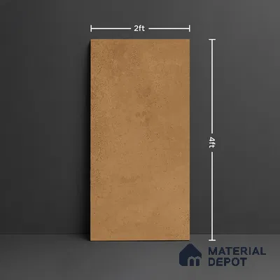 Brown Stone Floor & Wall Tile TL 06738 S Gravier Desertstone Concrete 4 ft x 2 ft Vitrified Carving Matte Finish - 9 mm | 8 Random Design | Suitable for Living Room, Bedroom, Bathroom