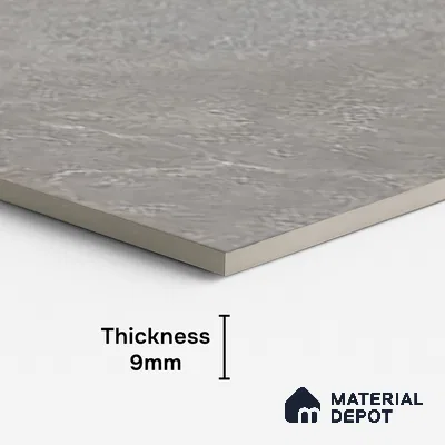 Grey Stone Floor & Wall Tile TL 06739 G Gravier Astral Grey 4 ft x 2 ft Vitrified Carving Matte Finish - 9 mm | 8 Random Design | Suitable for Living Room, Bedroom, Bathroom