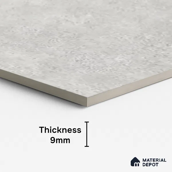Grey Stone Floor & Wall Tile TL 06739 I Gravier Stellar Bianco 4 ft x 2 ft Vitrified Carving Matte Finish - 9 mm | 8 Random Design | Suitable for Living Room, Bedroom, Bathroom