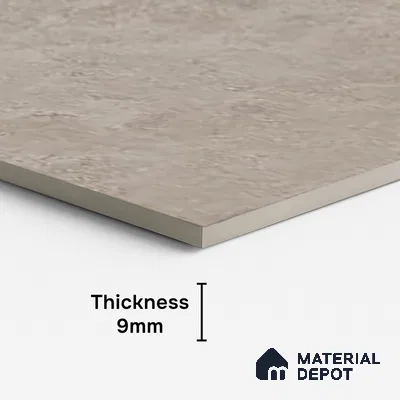 Grey Stone Floor & Wall Tile TL 06739 Gravier Celestial Ember 4 ft x 2 ft Vitrified Carving Matte Finish - 9 mm | 8 Random Design | Suitable for Living Room, Bedroom, Bathroom