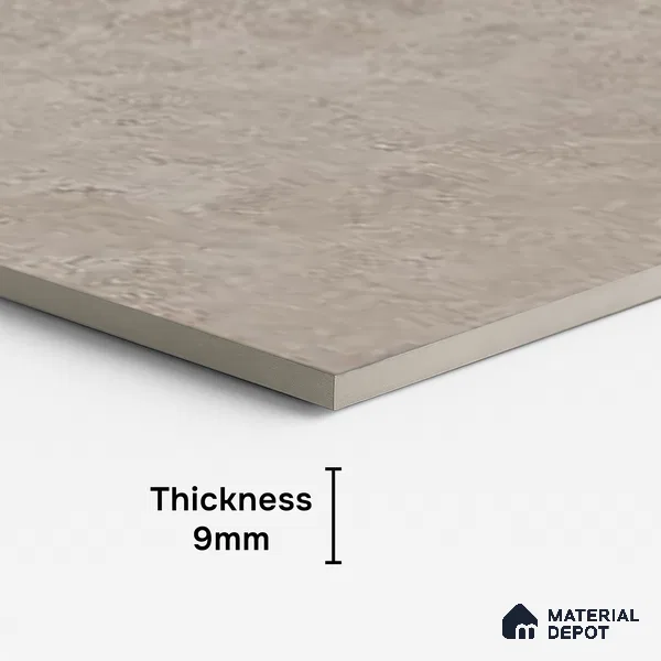Grey Stone Floor & Wall Tile TL 06739 Gravier Celestial Ember 4 ft x 2 ft Vitrified Carving Matte Finish - 9 mm | 8 Random Design | Suitable for Living Room, Bedroom, Bathroom