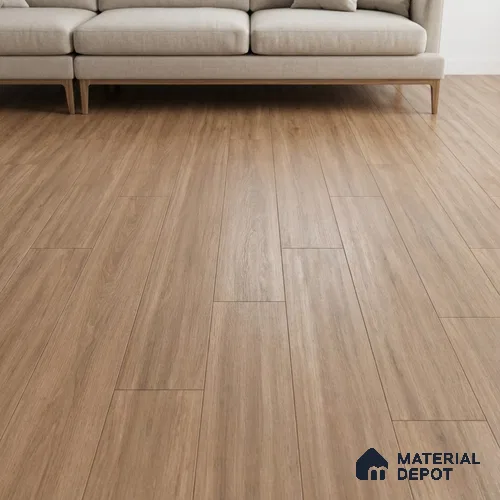 Brown Wood Floor Tile TL 06740 B Gravier Alpine Earth 1200x195 mm Vitrified Carving Matte Finish - 9 mm | 6 Random Design | Suitable for Living Room, Bedroom, Bathroom | 2-3 mm Spacer is Mandatory