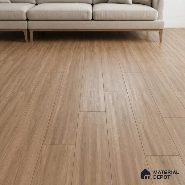 Brown Wood Floor Tile TL 06740 B Gravier Alpine Earth 1200x195 mm Vitrified Carving Matte Finish - 9 mm | 6 Random Design | Suitable for Living Room, Bedroom, Bathroom | 2-3 mm Spacer is Mandatory (Sample)