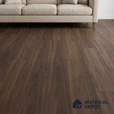 Brown Wood Floor Tile TL 06740 Gravier Alpine Mocha 1200x195 mm Vitrified Carving Matte Finish - 9 mm | 6 Random Design | Suitable for Living Room, Bedroom, Bathroom | 2-3 mm Spacer is Mandatory (Sample)