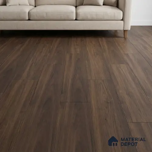 Brown Wood Floor Tile TL 06740 Gravier Alpine Mocha 1200x195 mm Vitrified Carving Matte Finish - 9 mm | 6 Random Design | Suitable for Living Room, Bedroom, Bathroom | 2-3 mm Spacer is Mandatory