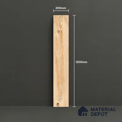 Brown Wood Floor Tile TL 06742 B Gravier Heritage Cream 1200x195 mm Vitrified Carving Matte Finish - 9 mm | 6 Random Design | Suitable for Living Room, Bedroom, Bathroom | 2-3 mm Spacer is Mandatory