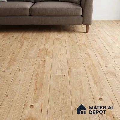 Brown Wood Floor Tile TL 06742 B Gravier Heritage Cream 1200x195 mm Vitrified Carving Matte Finish - 9 mm | 6 Random Design | Suitable for Living Room, Bedroom, Bathroom | 2-3 mm Spacer is Mandatory (Sample)