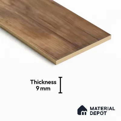 Brown Wood Floor Tile TL 06742 Gravier Antique Dune 1200x195 mm Vitrified Carving Matte Finish - 9 mm | 6 Random Design | Suitable for Living Room, Bedroom, Bathroom | 2-3 mm Spacer is Mandatory