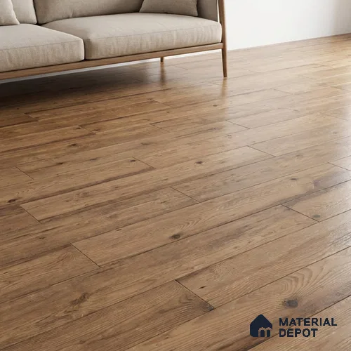 Brown Wood Floor Tile TL 06742 Gravier Antique Dune 1200x195 mm Vitrified Carving Matte Finish - 9 mm | 6 Random Design | Suitable for Living Room, Bedroom, Bathroom | 2-3 mm Spacer is Mandatory