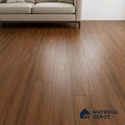 Brown Wood Floor Tile TL 06743 B Gravier Golden Serenade 1200x195 mm Vitrified Carving Matte Finish - 9 mm | 9 Random Design | Suitable for Living Room, Bedroom, Bathroom | 2-3 mm Spacer is Mandatory