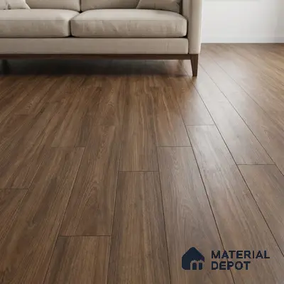 Brown Wood Floor Tile TL 06743 C Gravier Earthen Serenade 1200x195 mm Vitrified Carving Matte Finish - 9 mm | 9 Random Design | Suitable for Living Room, Bedroom, Bathroom | 2-3 mm Spacer is Mandatory
