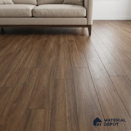 Brown Wood Floor Tile TL 06743 C Gravier Earthen Serenade 1200x195 mm Vitrified Carving Matte Finish - 9 mm | 9 Random Design | Suitable for Living Room, Bedroom, Bathroom | 2-3 mm Spacer is Mandatory