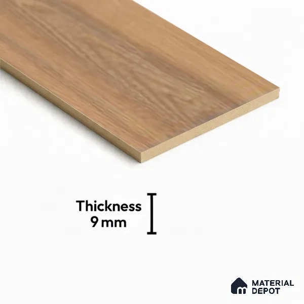 Brown Wood Floor Tile TL 06743 Gravier Serenade Sand 1200x195 mm Vitrified Carving Matte Finish - 9 mm | 9 Random Design | Suitable for Living Room, Bedroom, Bathroom | 2-3 mm Spacer is Mandatory