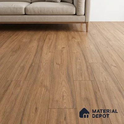 Brown Wood Floor Tile TL 06743 Gravier Serenade Sand 1200x195 mm Vitrified Carving Matte Finish - 9 mm | 9 Random Design | Suitable for Living Room, Bedroom, Bathroom | 2-3 mm Spacer is Mandatory (Sample)
