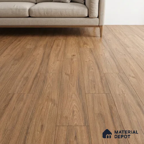 Brown Wood Floor Tile TL 06743 Gravier Serenade Sand 1200x195 mm Vitrified Carving Matte Finish - 9 mm | 9 Random Design | Suitable for Living Room, Bedroom, Bathroom | 2-3 mm Spacer is Mandatory