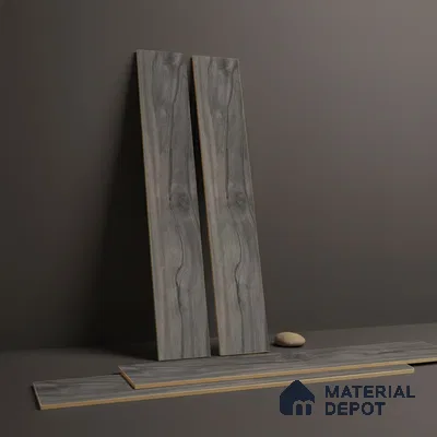 Grey Wood Floor Tile TL 06744 B Gravier Heritage Verde 1200x195 mm Vitrified Carving Matte Finish - 9 mm | 12 Random Design | Suitable for Living Room, Bedroom, Bathroom | 2-3 mm Spacer is Mandatory