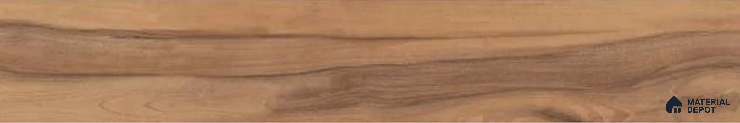 Brown Wood Floor Tile TL 06744 Gravier Heritage Sandstone 1200x195 mm Vitrified Carving Matte Finish - 9 mm | 12 Random Design | Suitable for Living Room, Bedroom, Bathroom | 2-3 mm Spacer is Mandatory