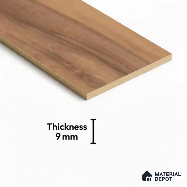 Brown Wood Floor Tile TL 06744 Gravier Heritage Sandstone 1200x195 mm Vitrified Carving Matte Finish - 9 mm | 12 Random Design | Suitable for Living Room, Bedroom, Bathroom | 2-3 mm Spacer is Mandatory